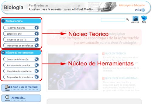 Impresi&oacute;n de pantalla de la navegaci&oacute;n