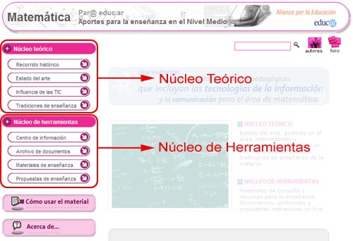 Impresi&oacute;n de pantalla de la navegaci&oacute;n
