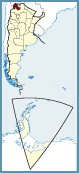 Situación del mapa de la provincia de Jujuy